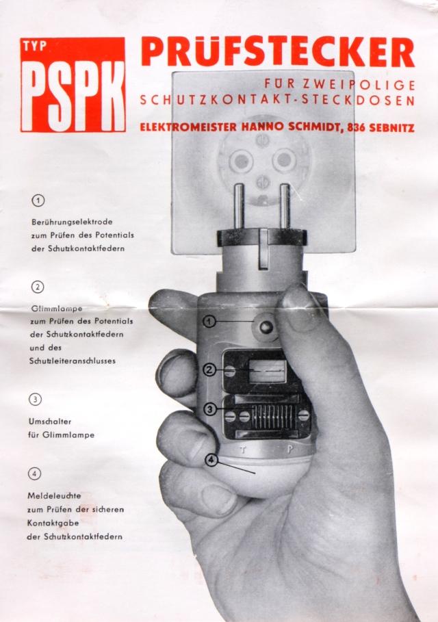 Prüfstecker Typ PSPK Hanno Schmidt Sebnitz 1977 DDR